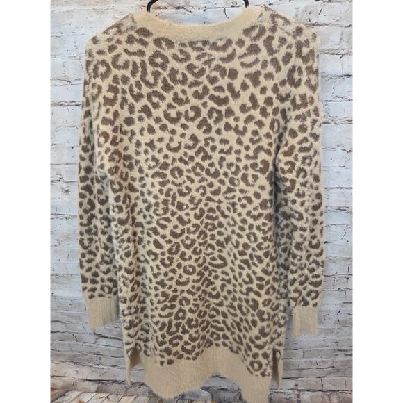 Jessica Simpson Long Cover Up Size Small Leopard Print With Pockets Very Soft - Picture 3 of 3